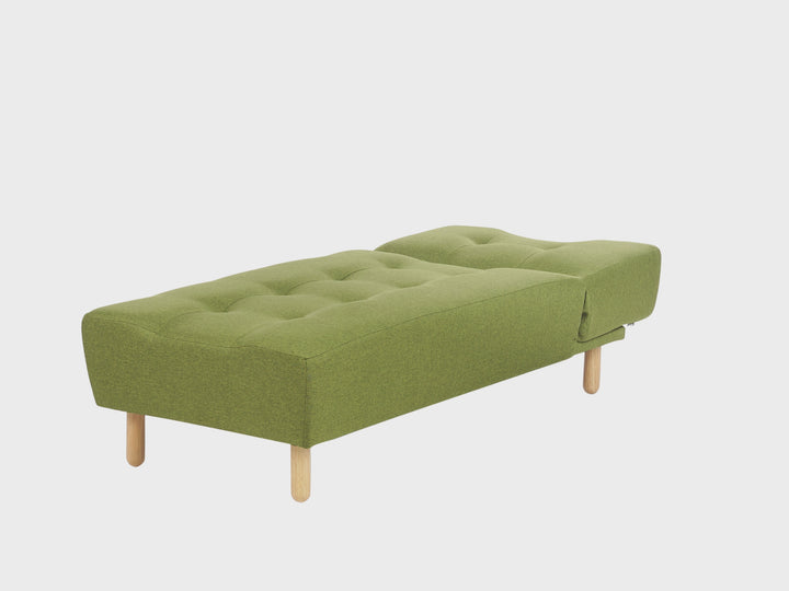 Fabric Chaise Lounge Green Alsten