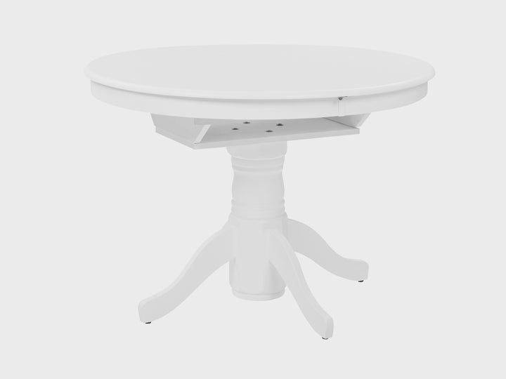 Extending Dining Table 106/150 x 106 cm White Akron