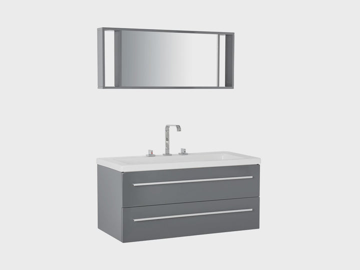 Floating Bathroom Vanity Set Grey  Almeria