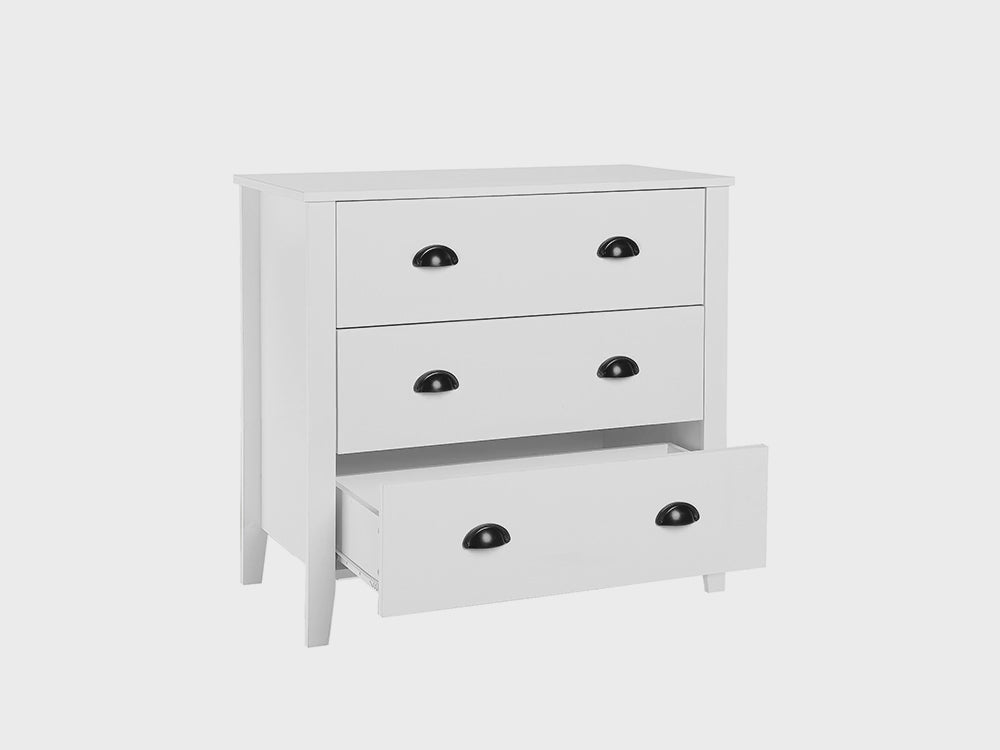 3 Drawer Chest White Donavan