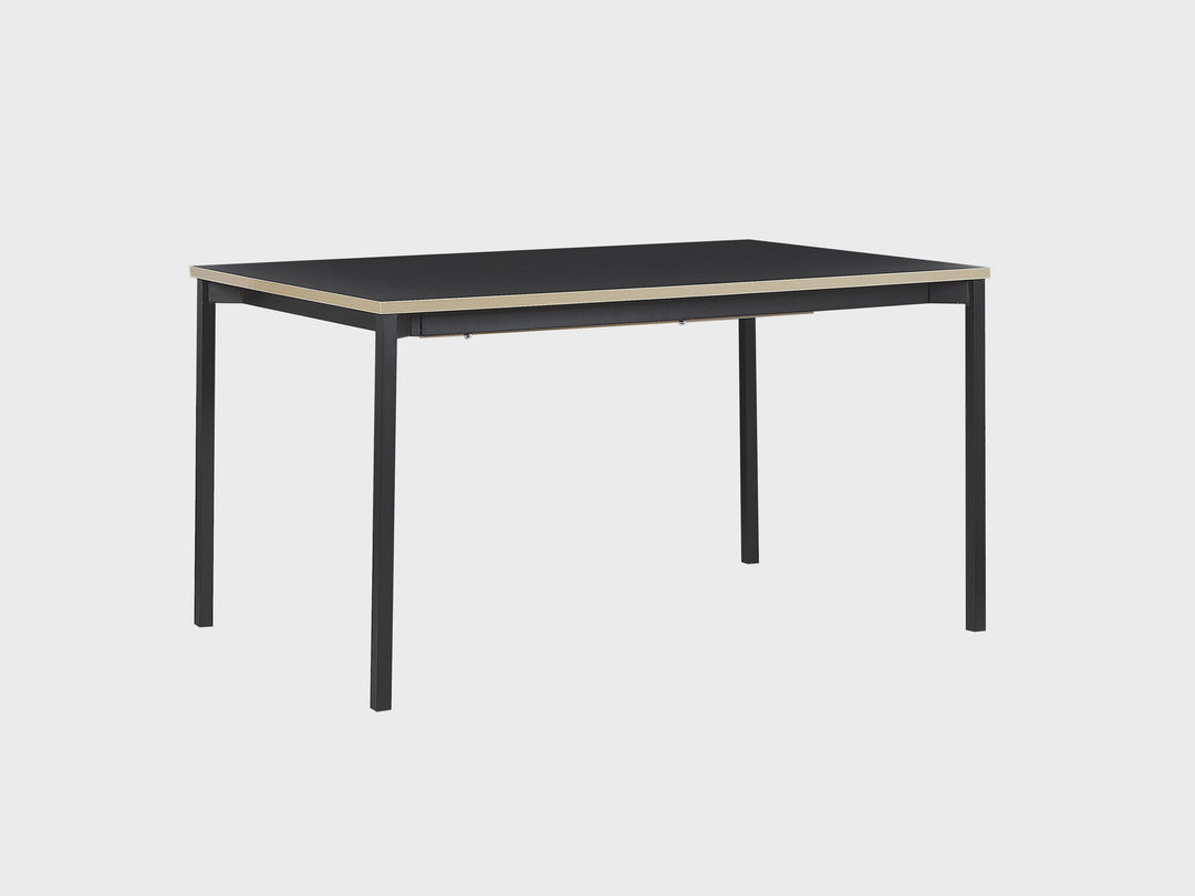 Extending Dining Table 160/210 x 90 cm Black Avis