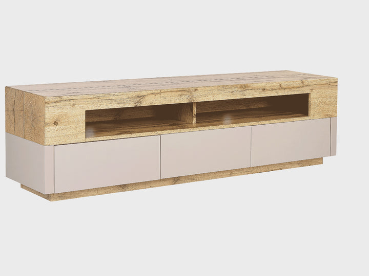 TV Stand Light Wood and Beige Antonio