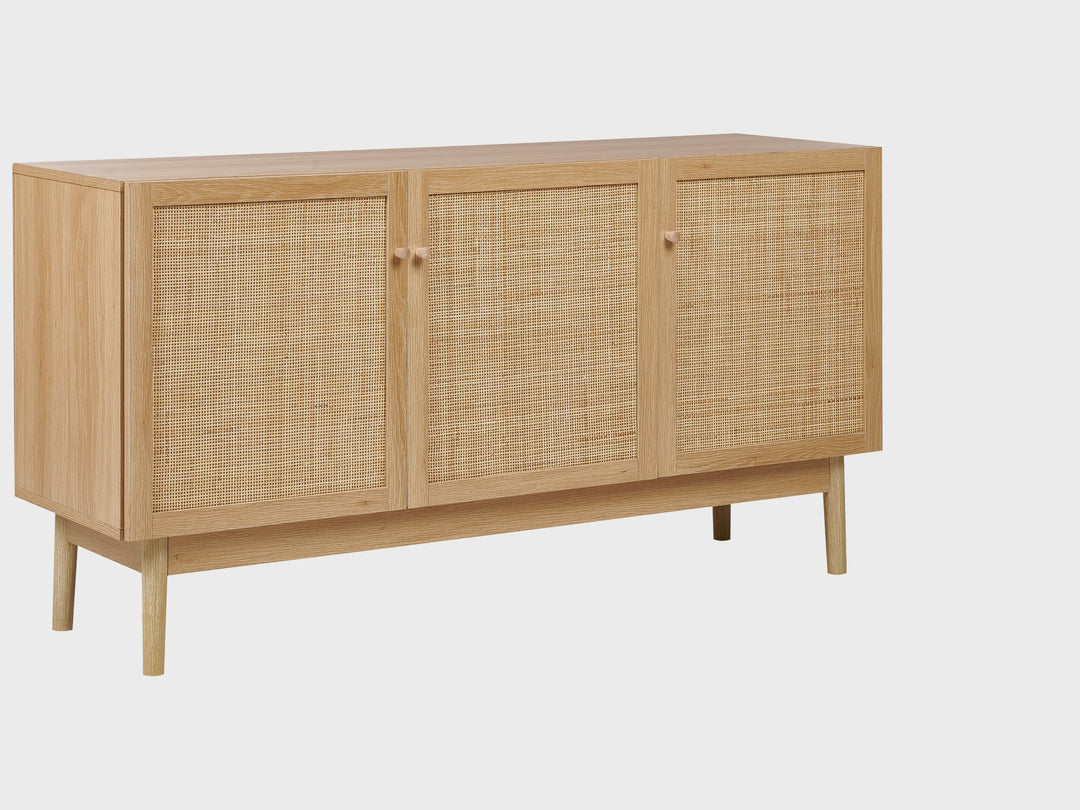 3 Door Sideboard Light Wood Nivo