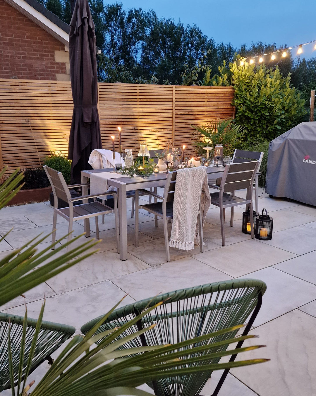 Vernio 6 Seater Aluminium Garden Dining Set Grey