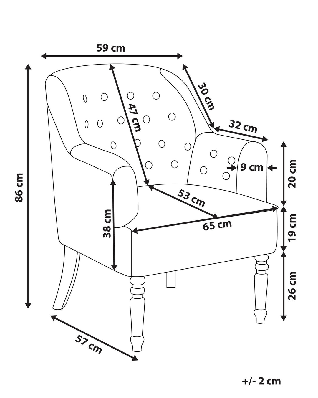 Armchair Multicolour Mandal