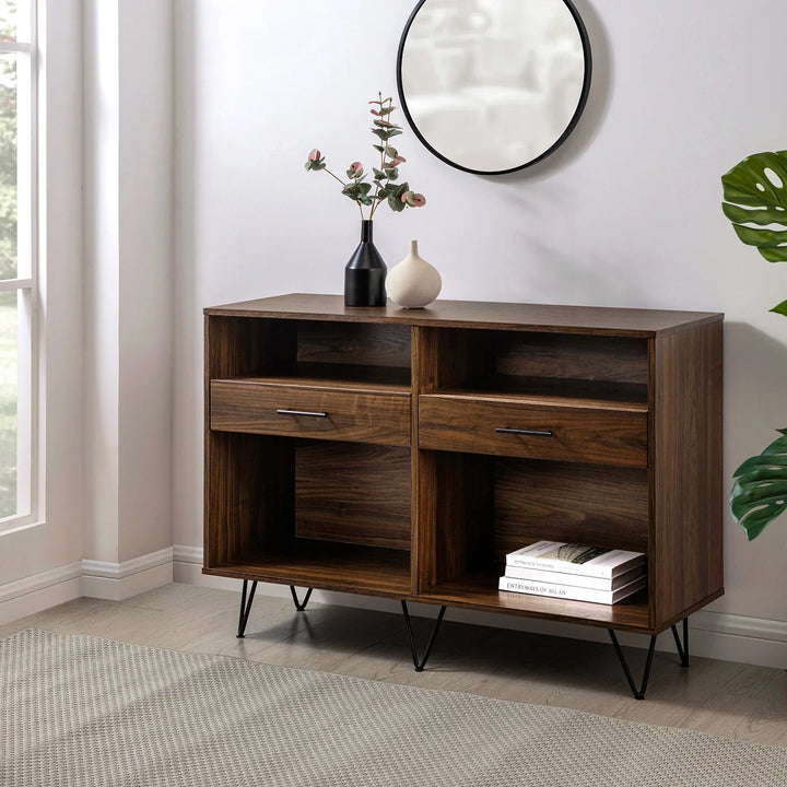 2 Drawer Console Table Dark Walnut Johnstown