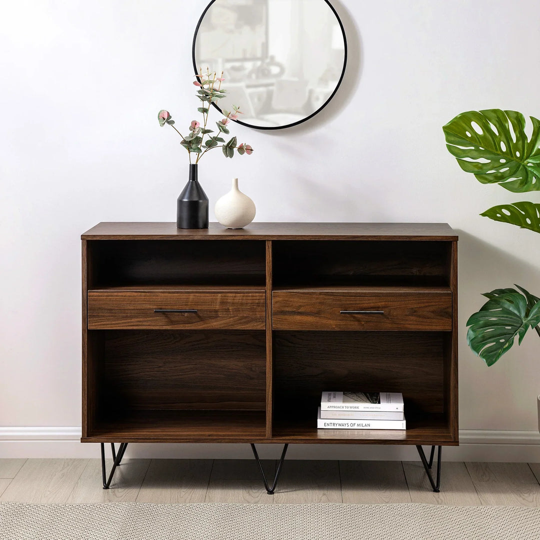 2 Drawer Console Table Dark Walnut Johnstown